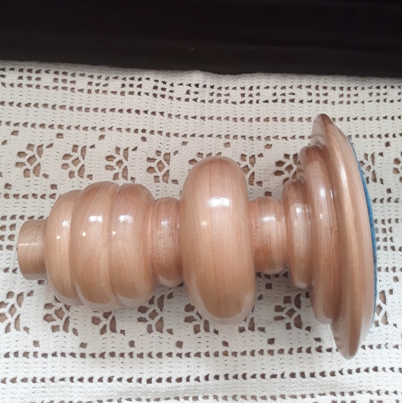 Vintage Mid-Century Maple Hand Turned Wooden Candle Holder - Picture 10 of 11